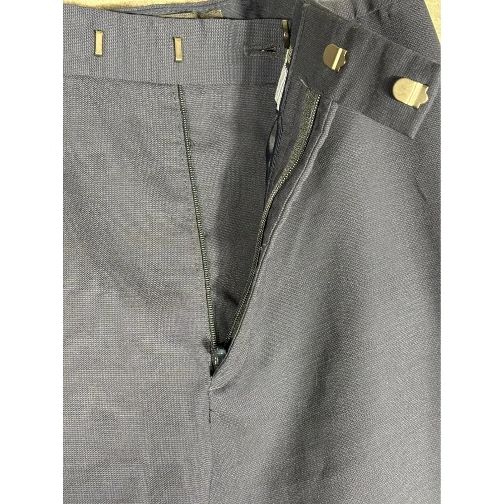 Banana Republic Slim Fit Navy Blue Stretch Wool Dress Pants Mens 32x34 Stain Res